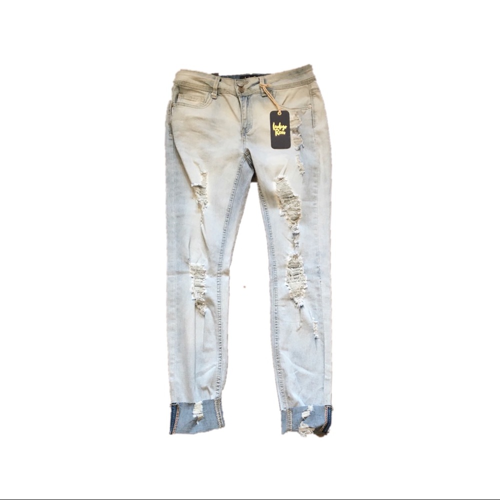 NWT Indigo Rein Distressed Women’s Jeans Size 9/28